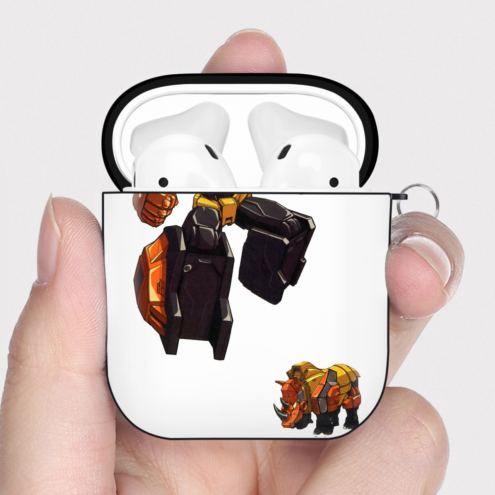 （画像用）  AirPods 第2世代保護ケース ハードシェル ブラック 耐衝撃・防指紋・カラビナ付き