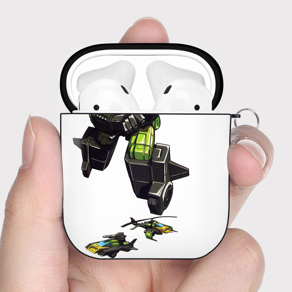 （画像用）  AirPods 第2世代保護ケース ハードシェル ブラック 耐衝撃・防指紋・カラビナ付き