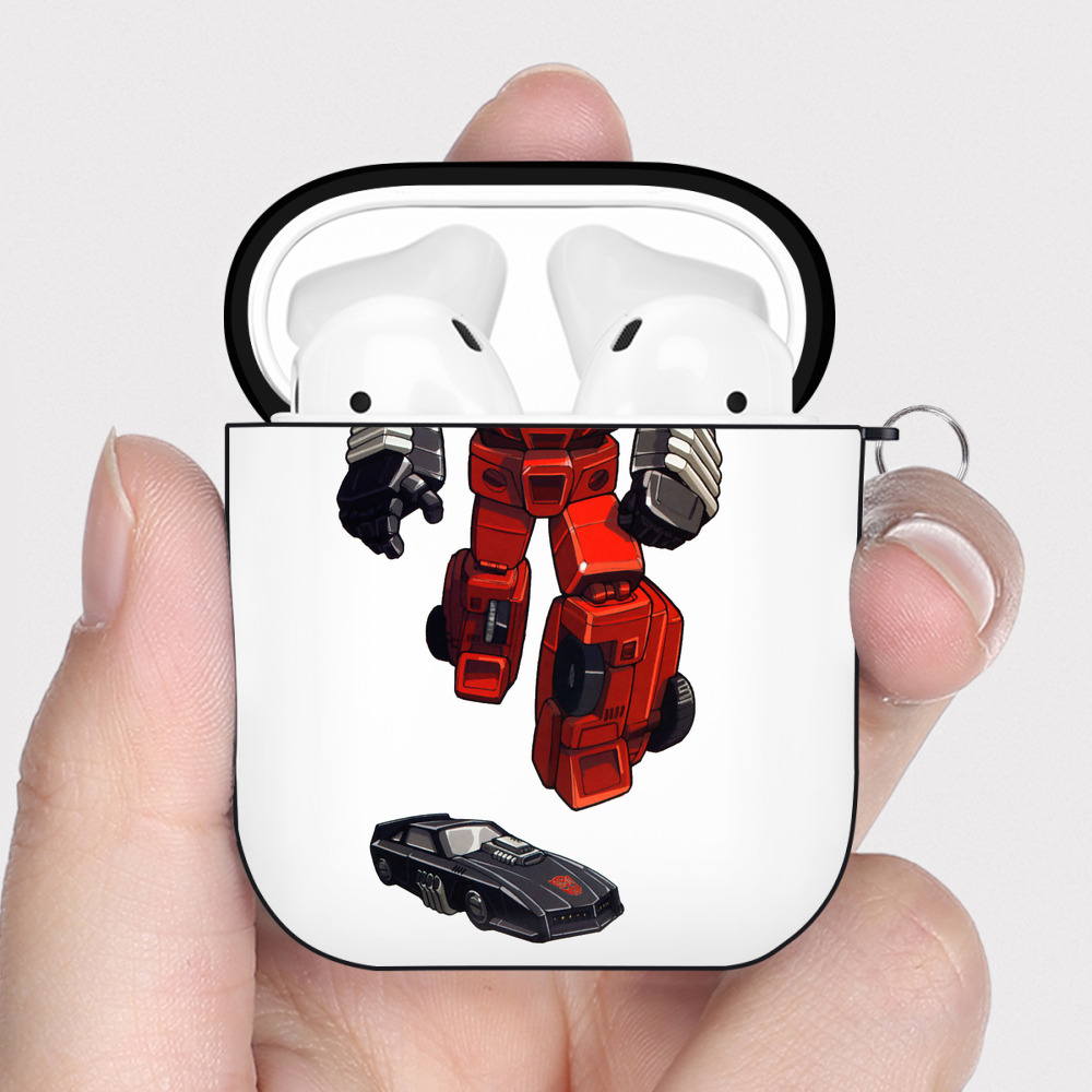 （画像用）  AirPods 第2世代保護ケース ハードシェル ブラック 耐衝撃・防指紋・カラビナ付き