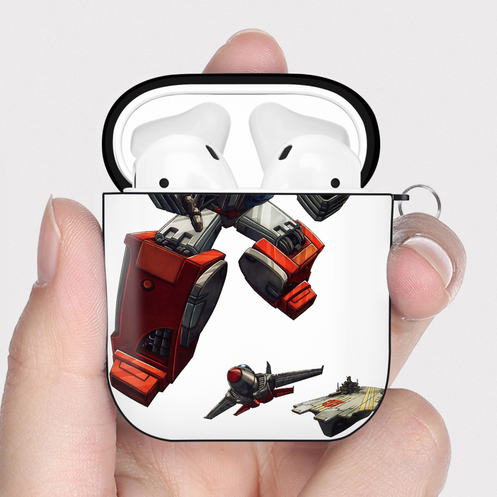 （画像用）  AirPods 第2世代保護ケース ハードシェル ブラック 耐衝撃・防指紋・カラビナ付き