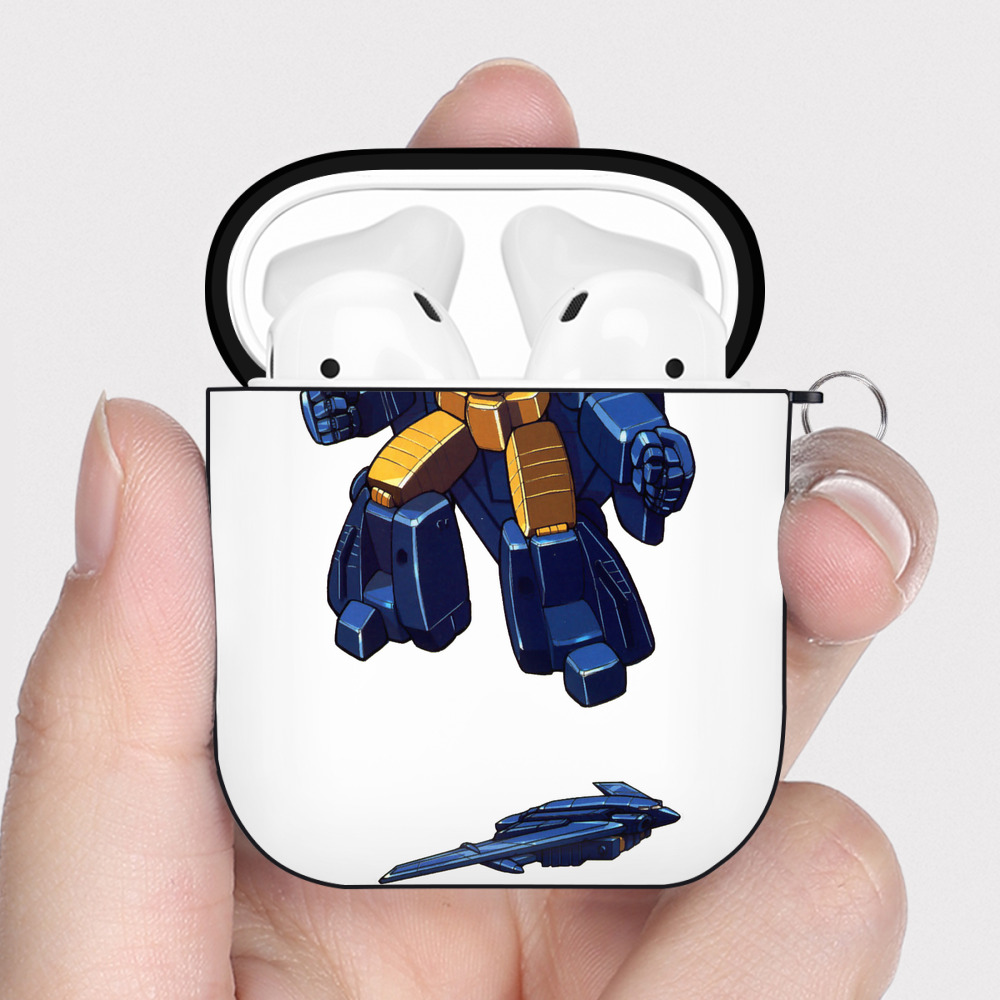 （画像用）  AirPods 第2世代保護ケース ハードシェル ブラック 耐衝撃・防指紋・カラビナ付き