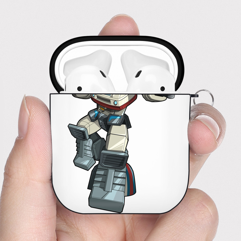 （画像用）  AirPods 第2世代保護ケース ハードシェル ブラック 耐衝撃・防指紋・カラビナ付き