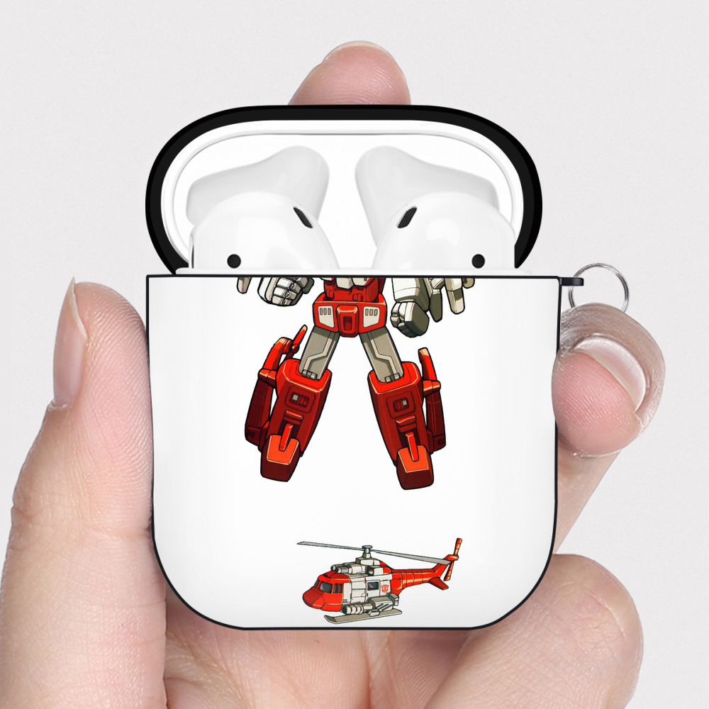 （画像用）  AirPods 第2世代保護ケース ハードシェル ブラック 耐衝撃・防指紋・カラビナ付き