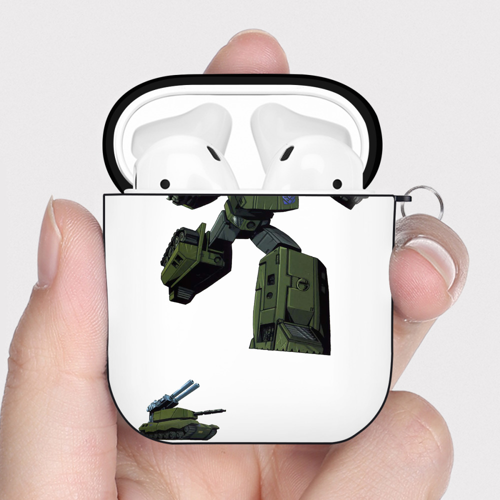 （画像用）  AirPods 第2世代保護ケース ハードシェル ブラック 耐衝撃・防指紋・カラビナ付き