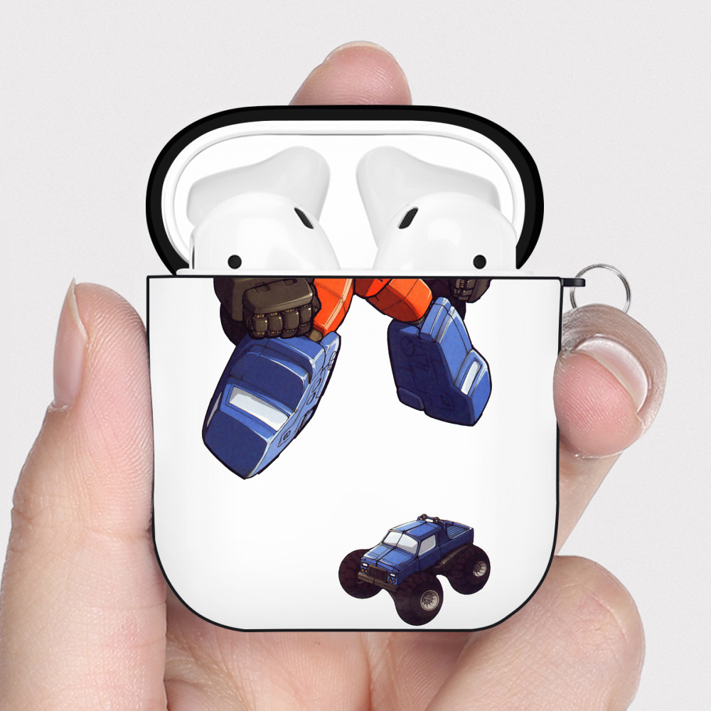 （画像用）  AirPods 第2世代保護ケース ハードシェル ブラック 耐衝撃・防指紋・カラビナ付き