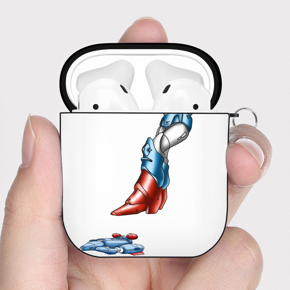 （画像用）  AirPods 第2世代保護ケース ハードシェル ブラック 耐衝撃・防指紋・カラビナ付き