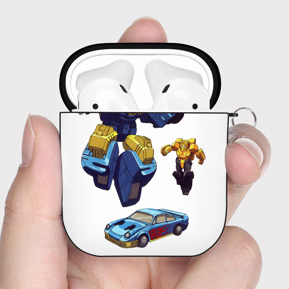 （画像用）  AirPods 第2世代保護ケース ハードシェル ブラック 耐衝撃・防指紋・カラビナ付き