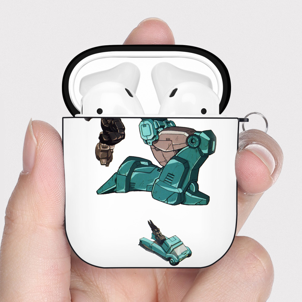 （画像用）  AirPods 第2世代保護ケース ハードシェル ブラック 耐衝撃・防指紋・カラビナ付き