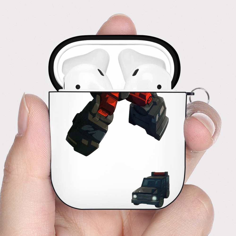 （画像用）  AirPods 第2世代保護ケース ハードシェル ブラック 耐衝撃・防指紋・カラビナ付き