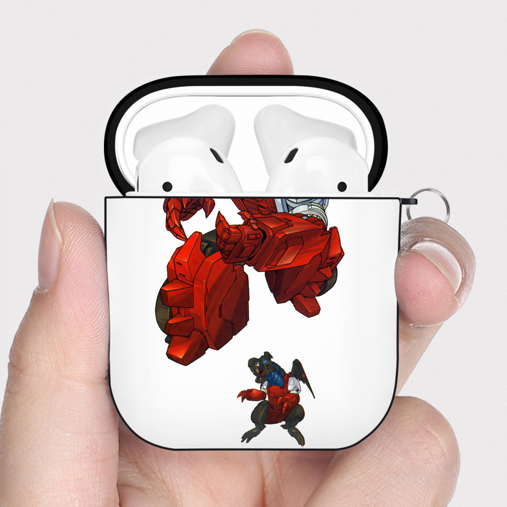 （画像用）  AirPods 第2世代保護ケース ハードシェル ブラック 耐衝撃・防指紋・カラビナ付き