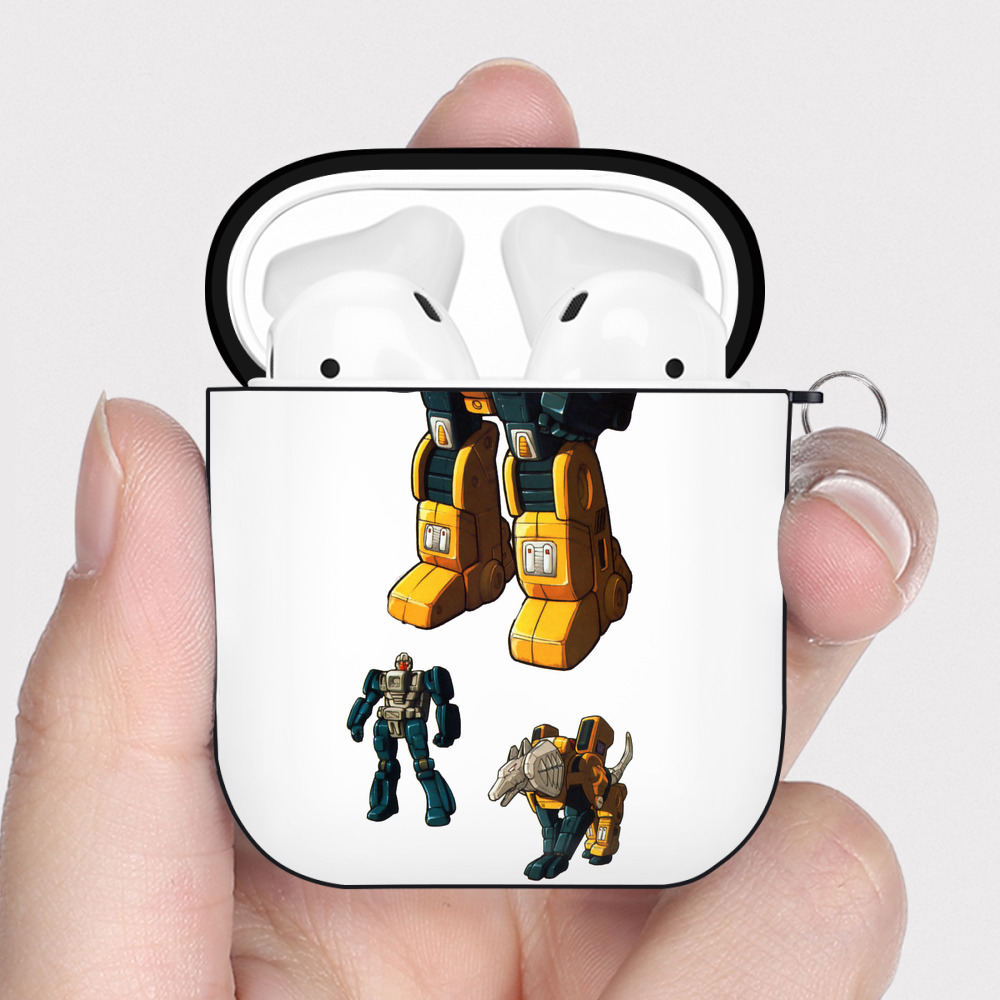 （画像用）  AirPods 第2世代保護ケース ハードシェル ブラック 耐衝撃・防指紋・カラビナ付き