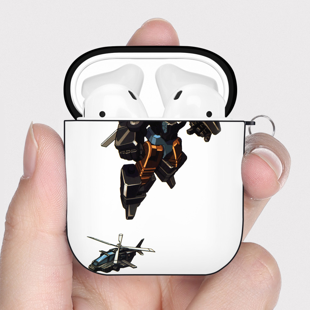 （画像用）  AirPods 第2世代保護ケース ハードシェル ブラック 耐衝撃・防指紋・カラビナ付き