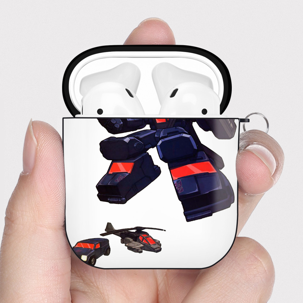 （画像用）  AirPods 第2世代保護ケース ハードシェル ブラック 耐衝撃・防指紋・カラビナ付き