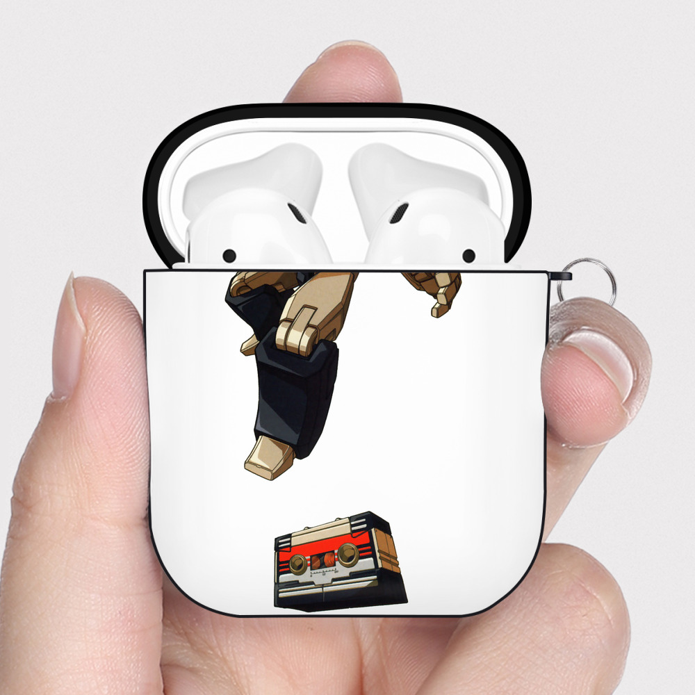 （画像用）  AirPods 第2世代保護ケース ハードシェル ブラック 耐衝撃・防指紋・カラビナ付き