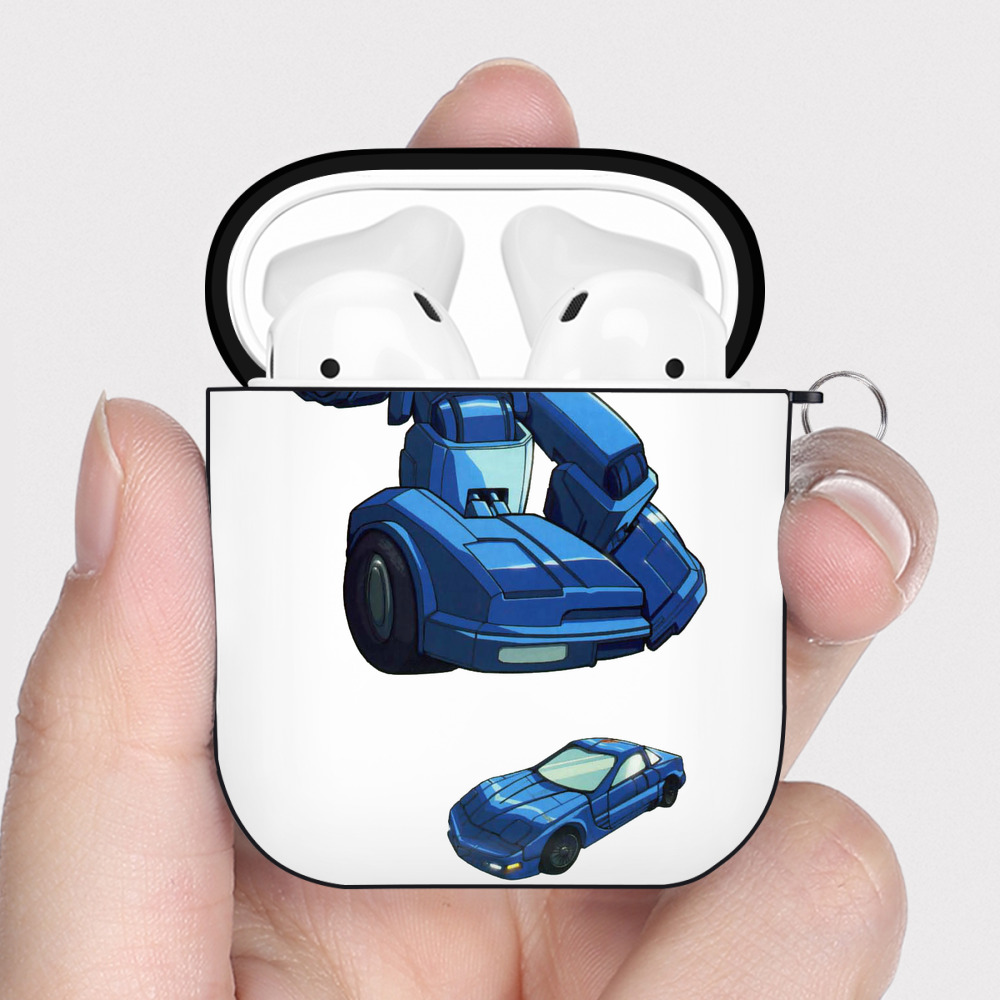 （画像用）  AirPods 第2世代保護ケース ハードシェル ブラック 耐衝撃・防指紋・カラビナ付き