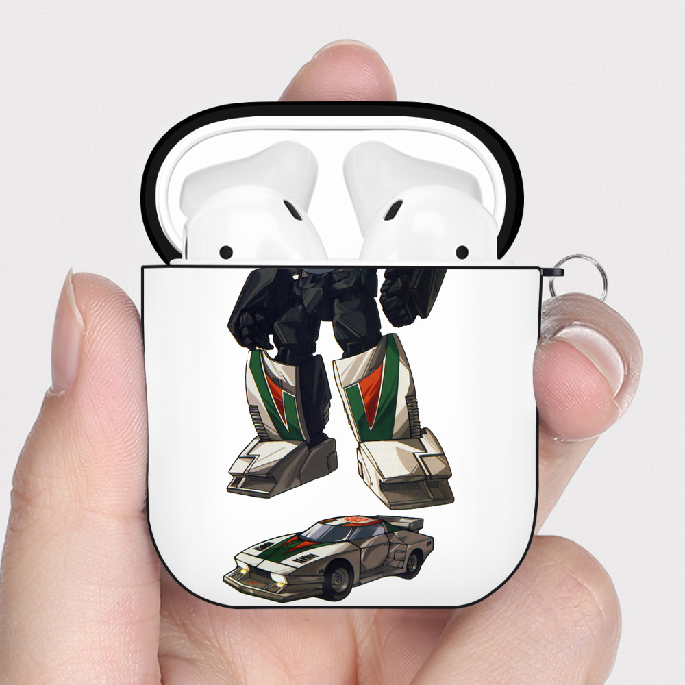 （画像用）  AirPods 第2世代保護ケース ハードシェル ブラック 耐衝撃・防指紋・カラビナ付き