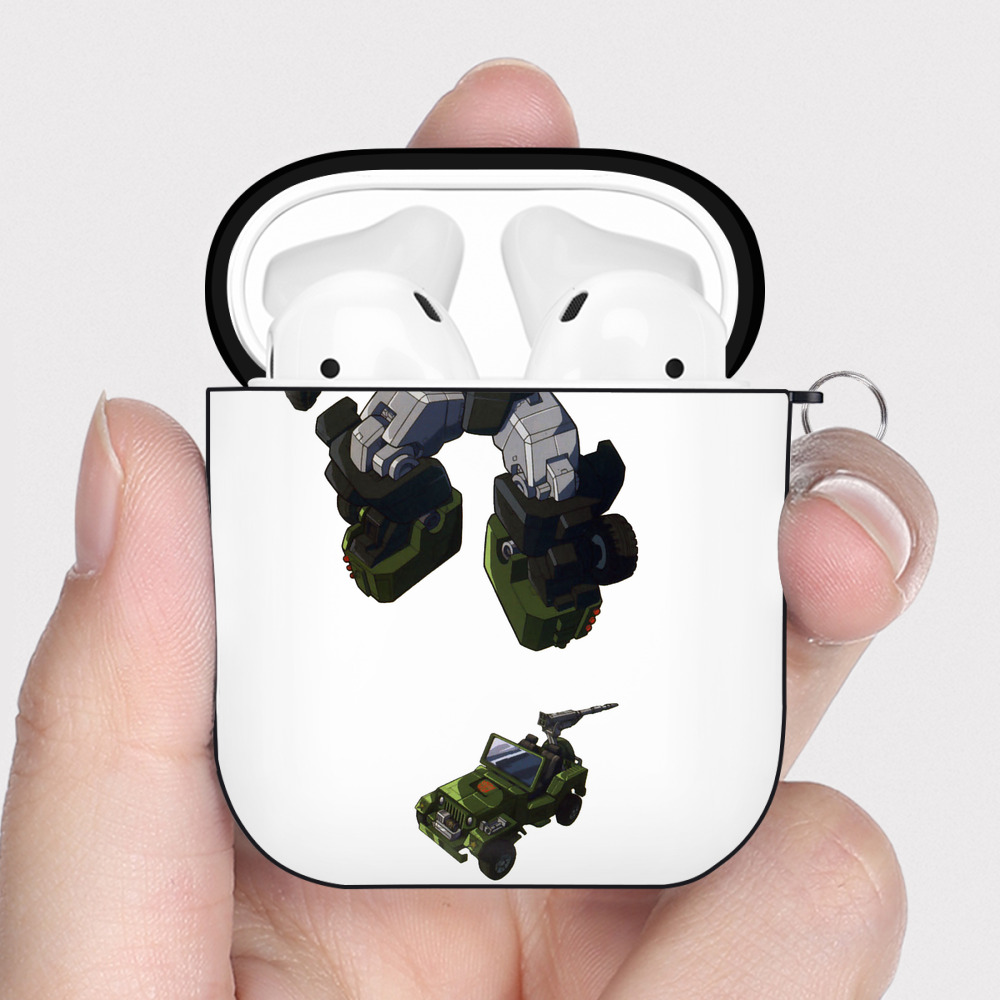 （画像用）  AirPods 第2世代保護ケース ハードシェル ブラック 耐衝撃・防指紋・カラビナ付き