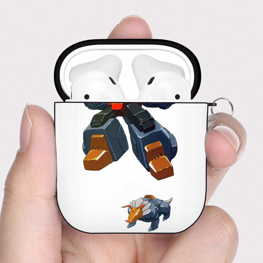 （画像用）  AirPods 第2世代保護ケース ハードシェル ブラック 耐衝撃・防指紋・カラビナ付き