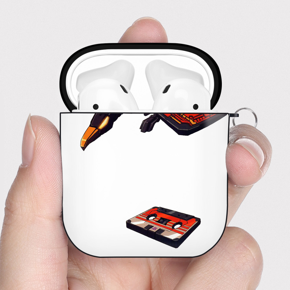 （画像用）  AirPods 第2世代保護ケース ハードシェル ブラック 耐衝撃・防指紋・カラビナ付き