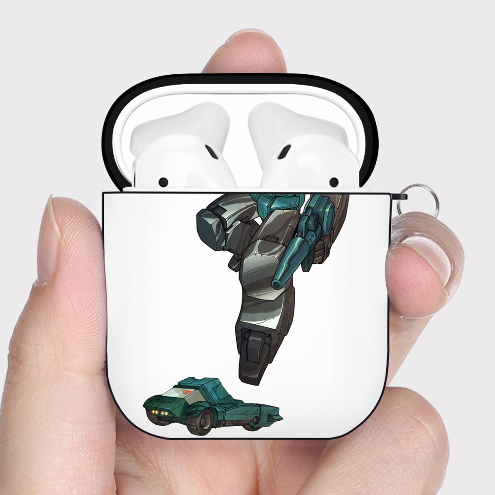 （画像用）  AirPods 第2世代保護ケース ハードシェル ブラック 耐衝撃・防指紋・カラビナ付き