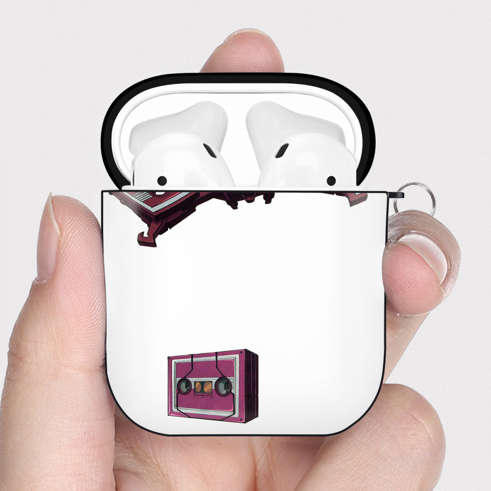 （画像用）  AirPods 第2世代保護ケース ハードシェル ブラック 耐衝撃・防指紋・カラビナ付き