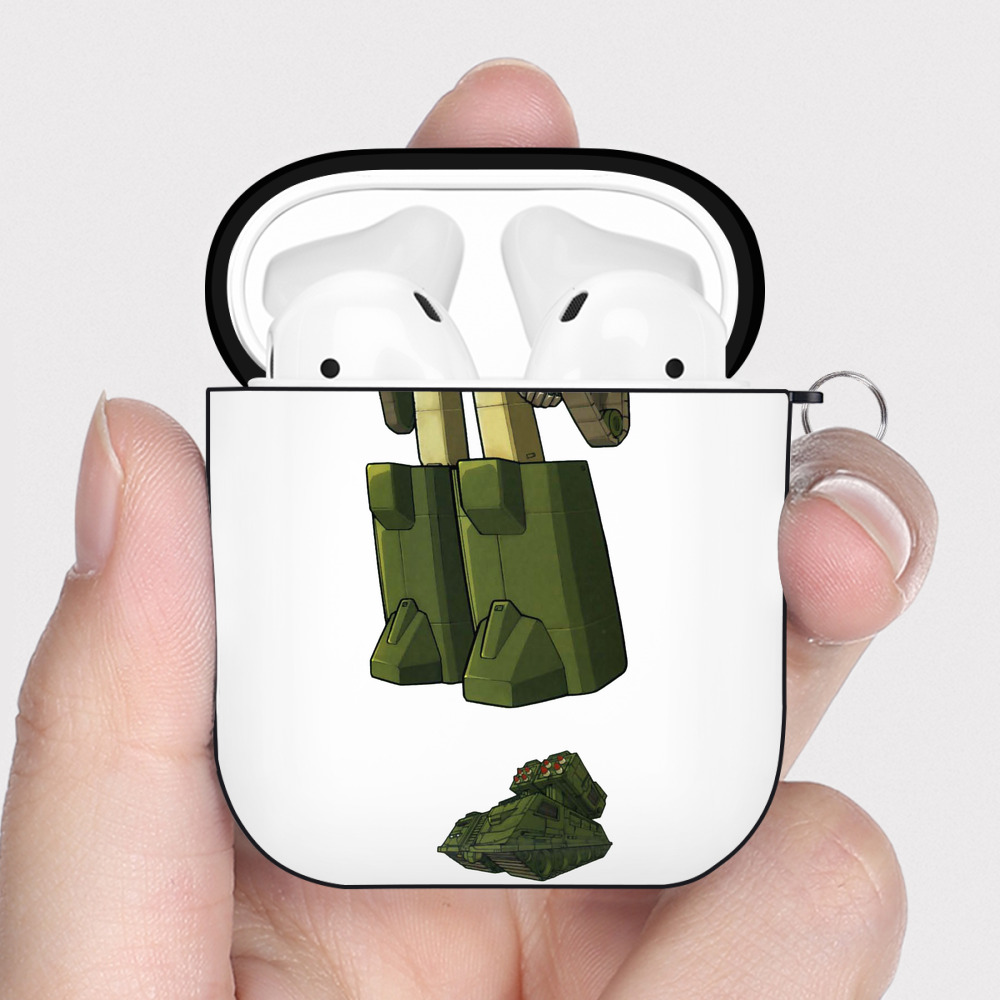 （画像用）  AirPods 第2世代保護ケース ハードシェル ブラック 耐衝撃・防指紋・カラビナ付き