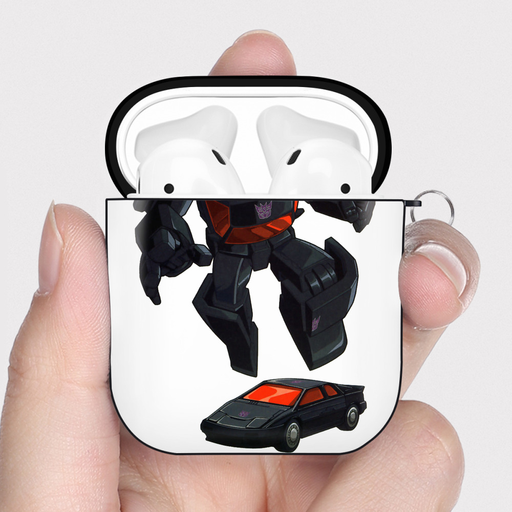 （画像用）  AirPods 第2世代保護ケース ハードシェル ブラック 耐衝撃・防指紋・カラビナ付き