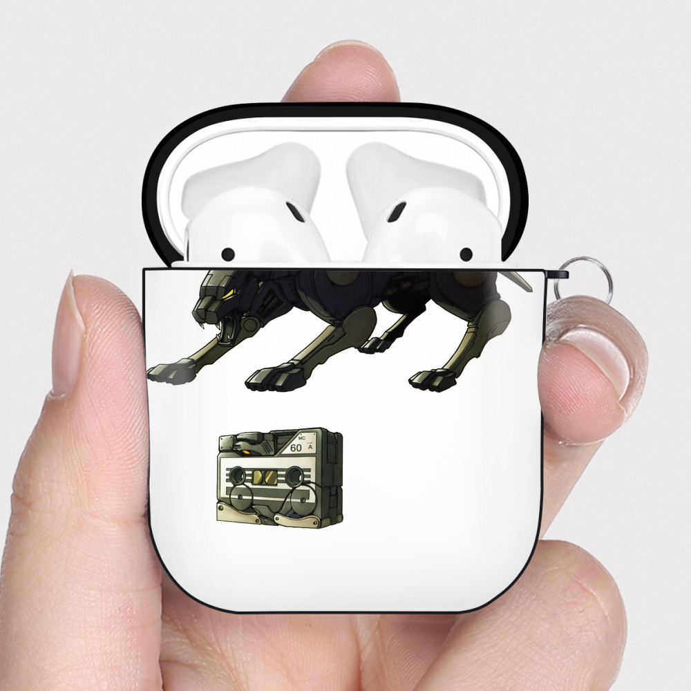 （画像用）  AirPods 第2世代保護ケース ハードシェル ブラック 耐衝撃・防指紋・カラビナ付き