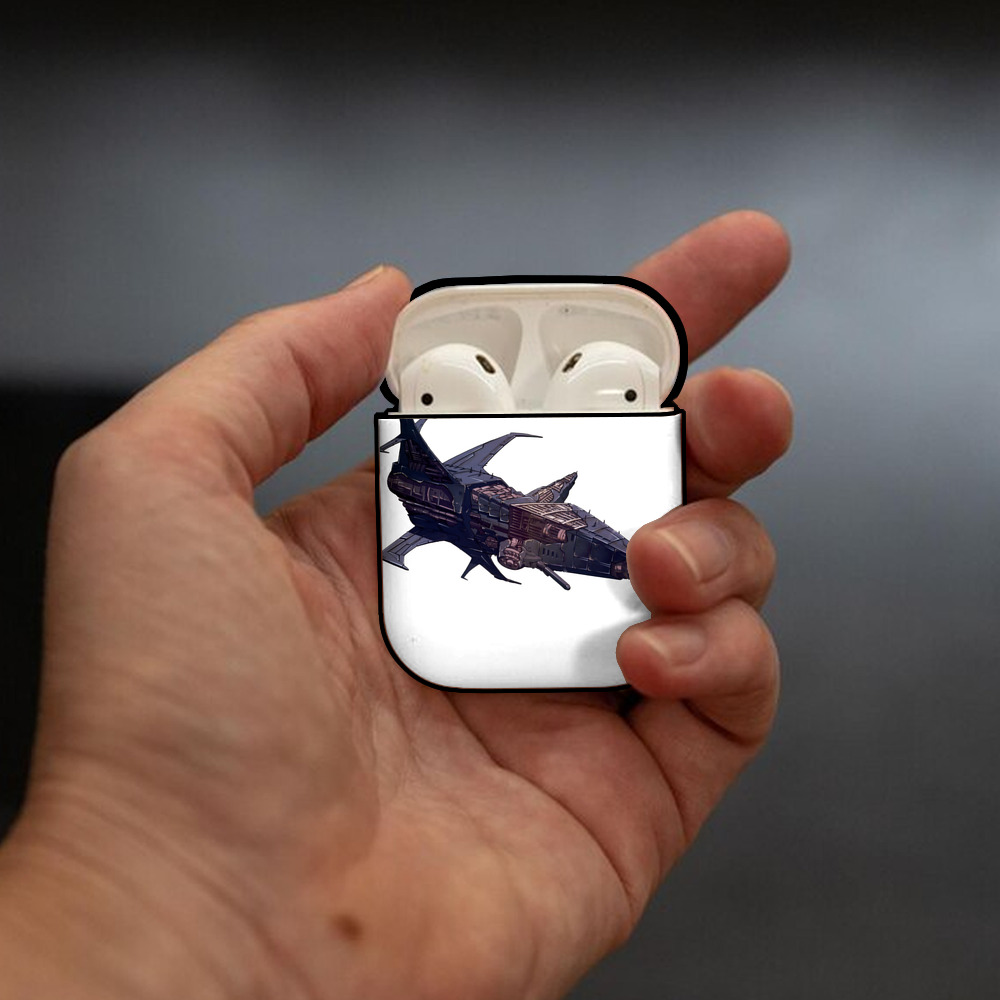  AirPods 第2世代保護ケース ハードシェル ブラック 耐衝撃・防指紋・カラビナ付き