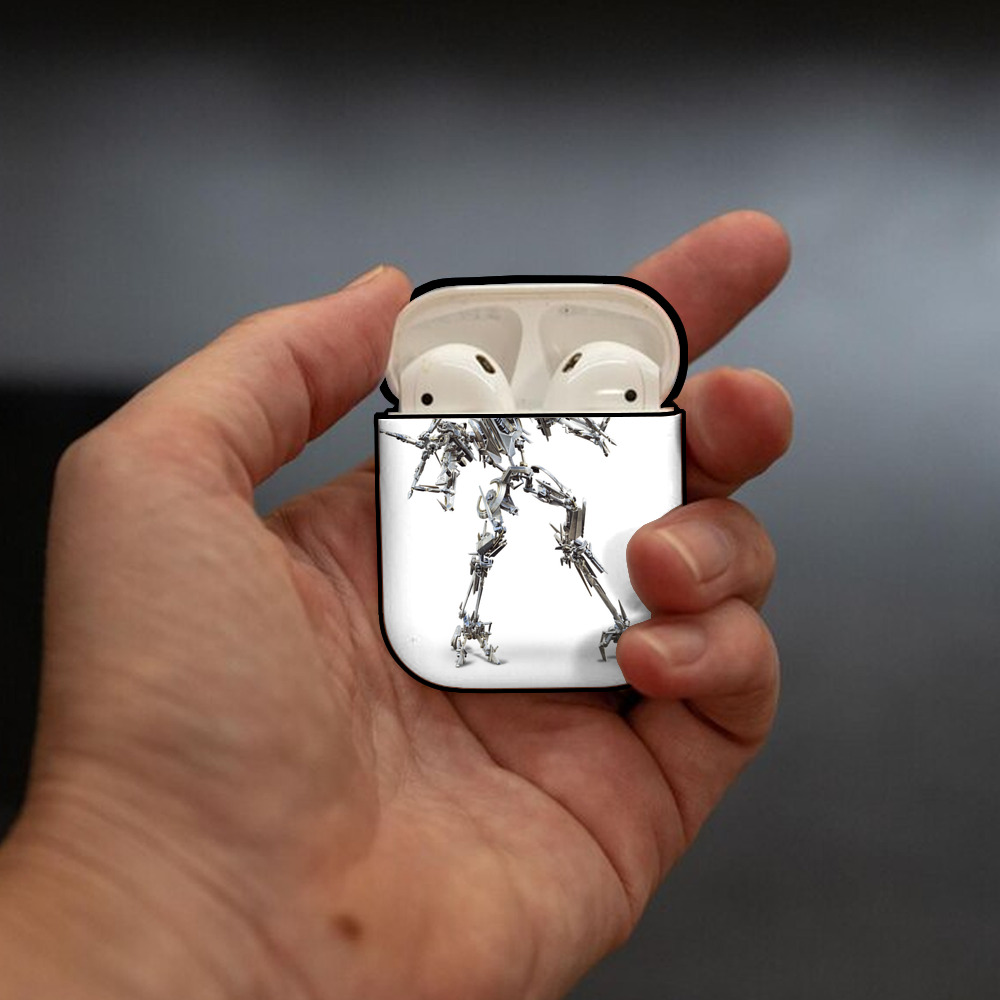  AirPods 第2世代保護ケース ハードシェル ブラック 耐衝撃・防指紋・カラビナ付き