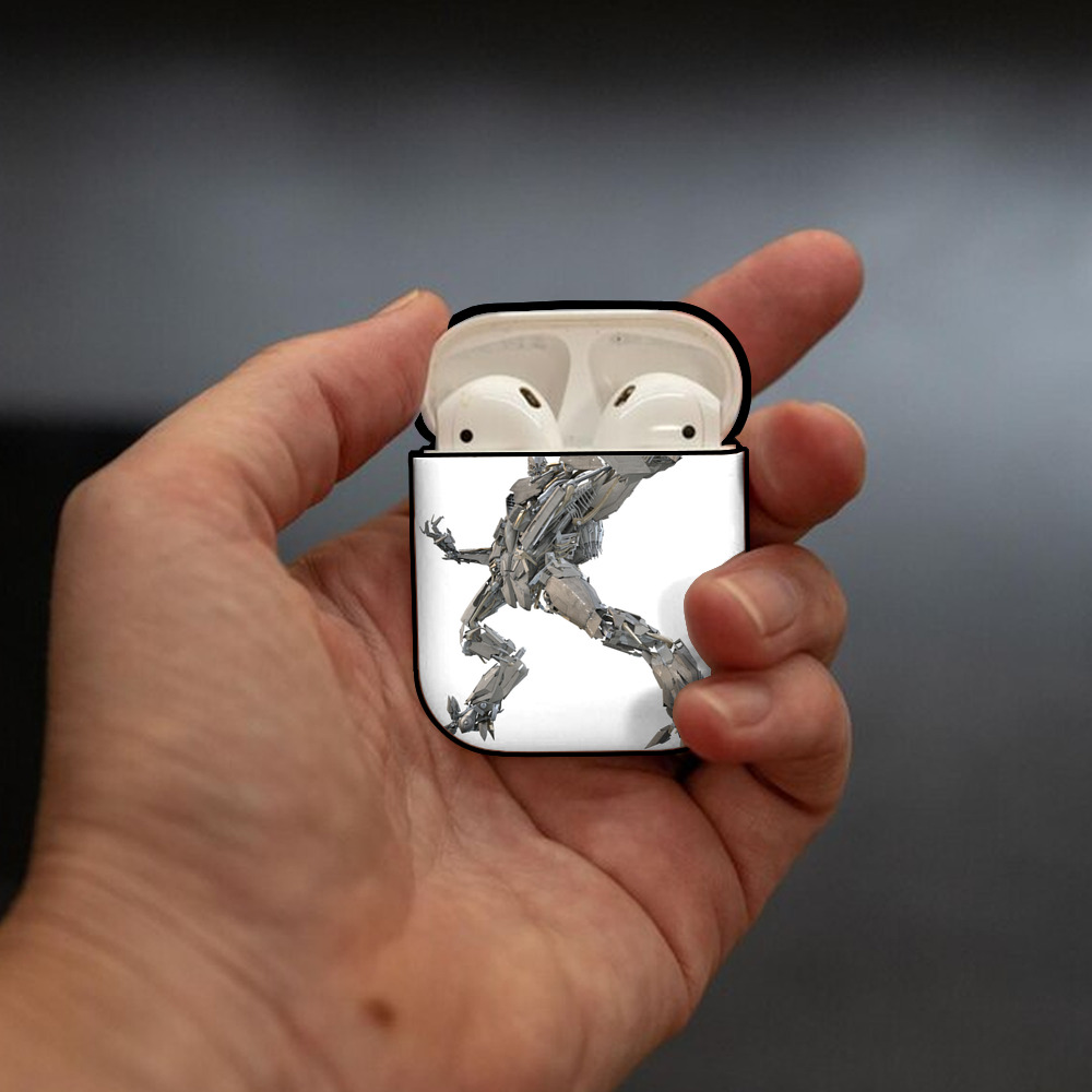  AirPods 第2世代保護ケース ハードシェル ブラック 耐衝撃・防指紋・カラビナ付き