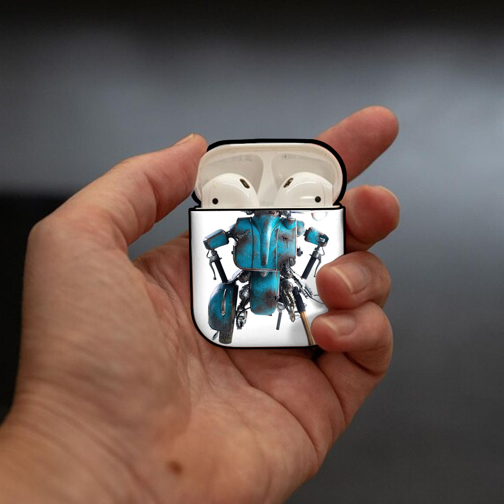  AirPods 第2世代保護ケース ハードシェル ブラック 耐衝撃・防指紋・カラビナ付き