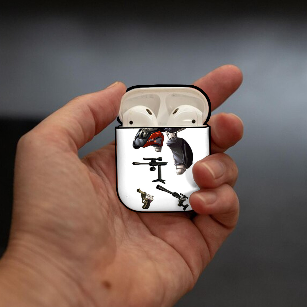  AirPods 第2世代保護ケース ハードシェル ブラック 耐衝撃・防指紋・カラビナ付き