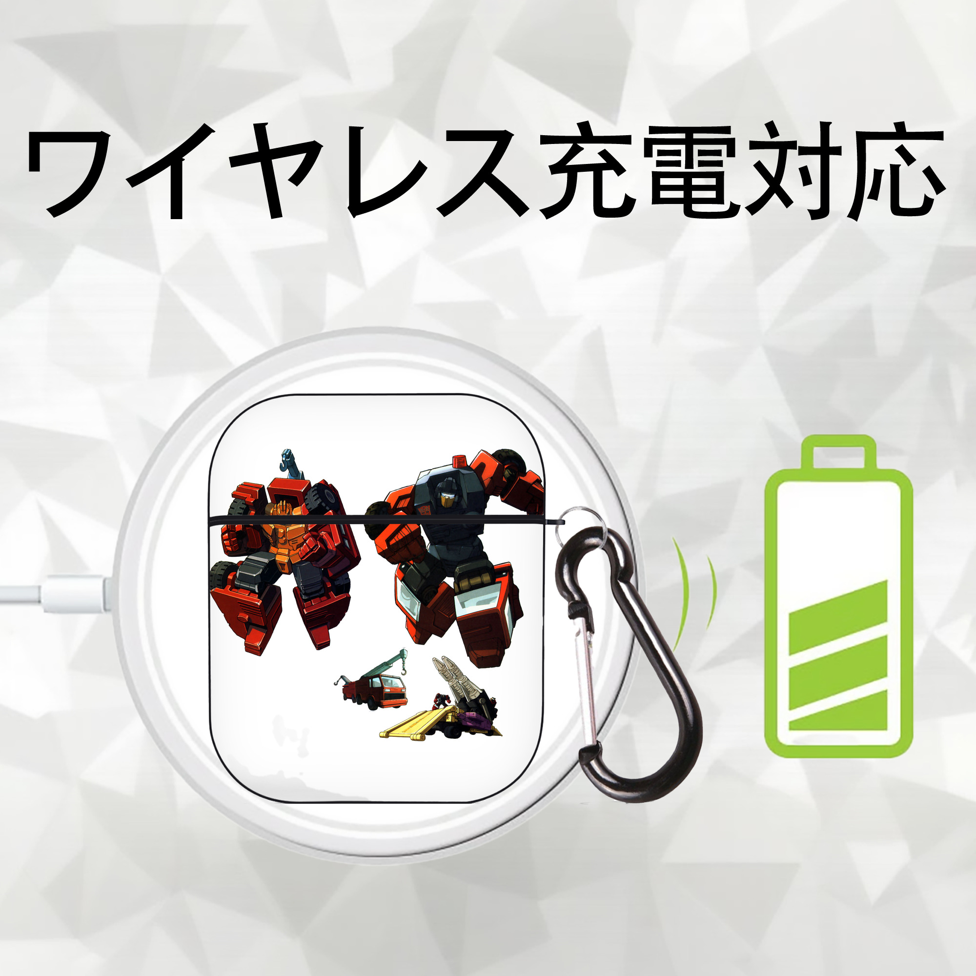  AirPods 第2世代保護ケース ハードシェル ブラック 耐衝撃・防指紋・カラビナ付き