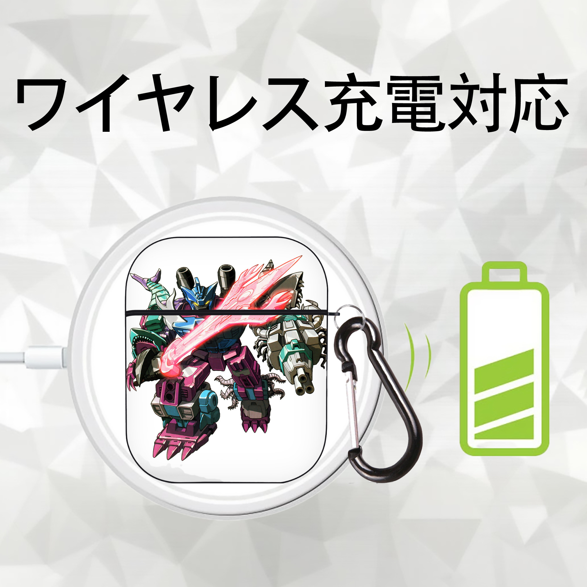  AirPods 第2世代保護ケース ハードシェル ブラック 耐衝撃・防指紋・カラビナ付き