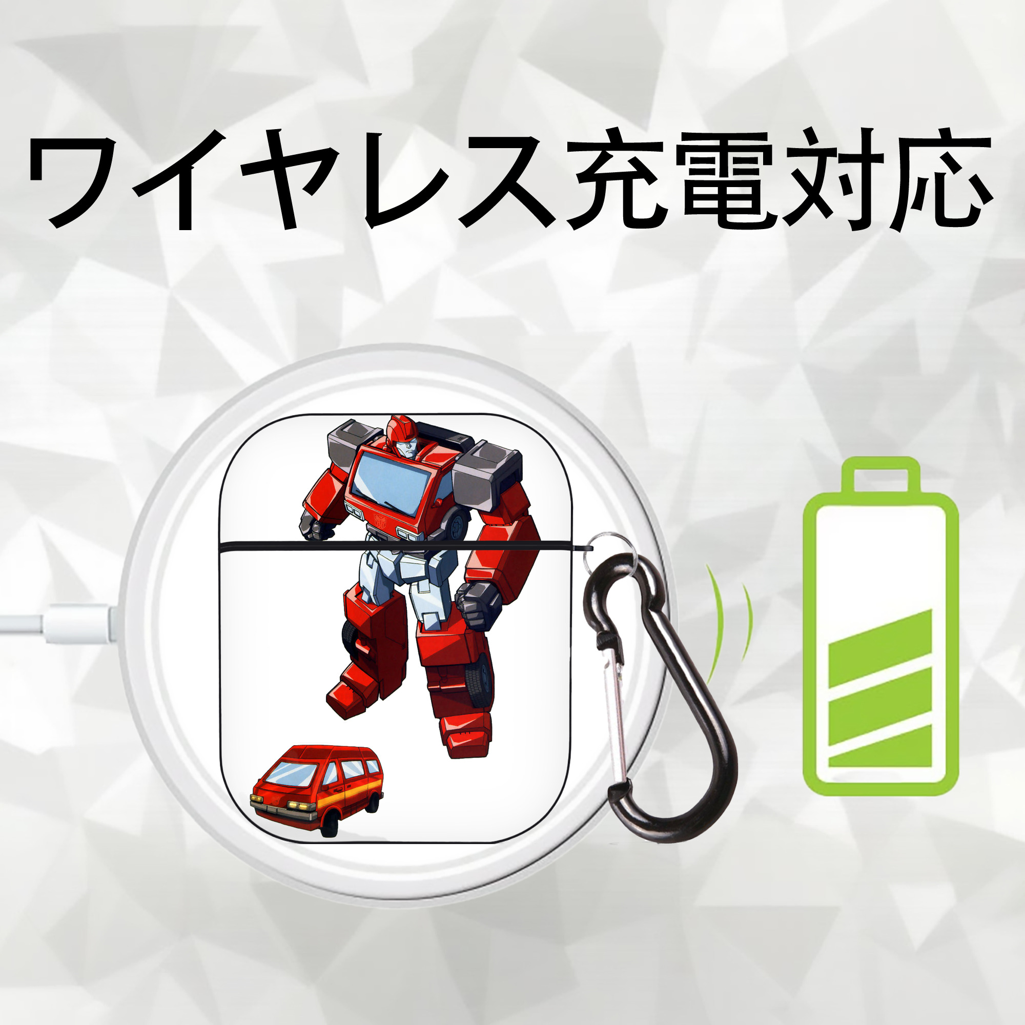  AirPods 第2世代保護ケース ハードシェル ブラック 耐衝撃・防指紋・カラビナ付き