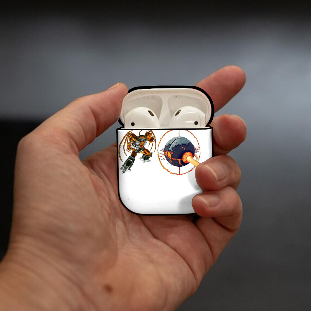  AirPods 第2世代保護ケース ハードシェル ブラック 耐衝撃・防指紋・カラビナ付き