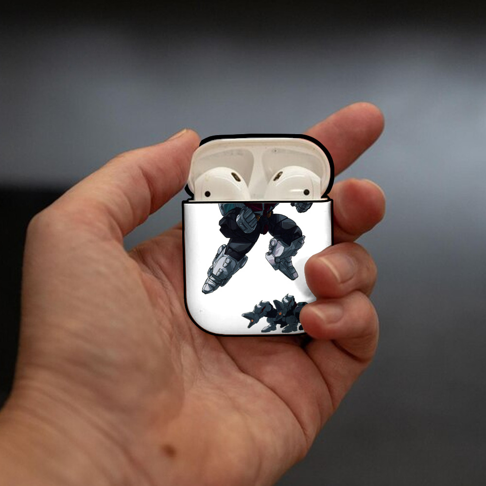  AirPods 第2世代保護ケース ハードシェル ブラック 耐衝撃・防指紋・カラビナ付き