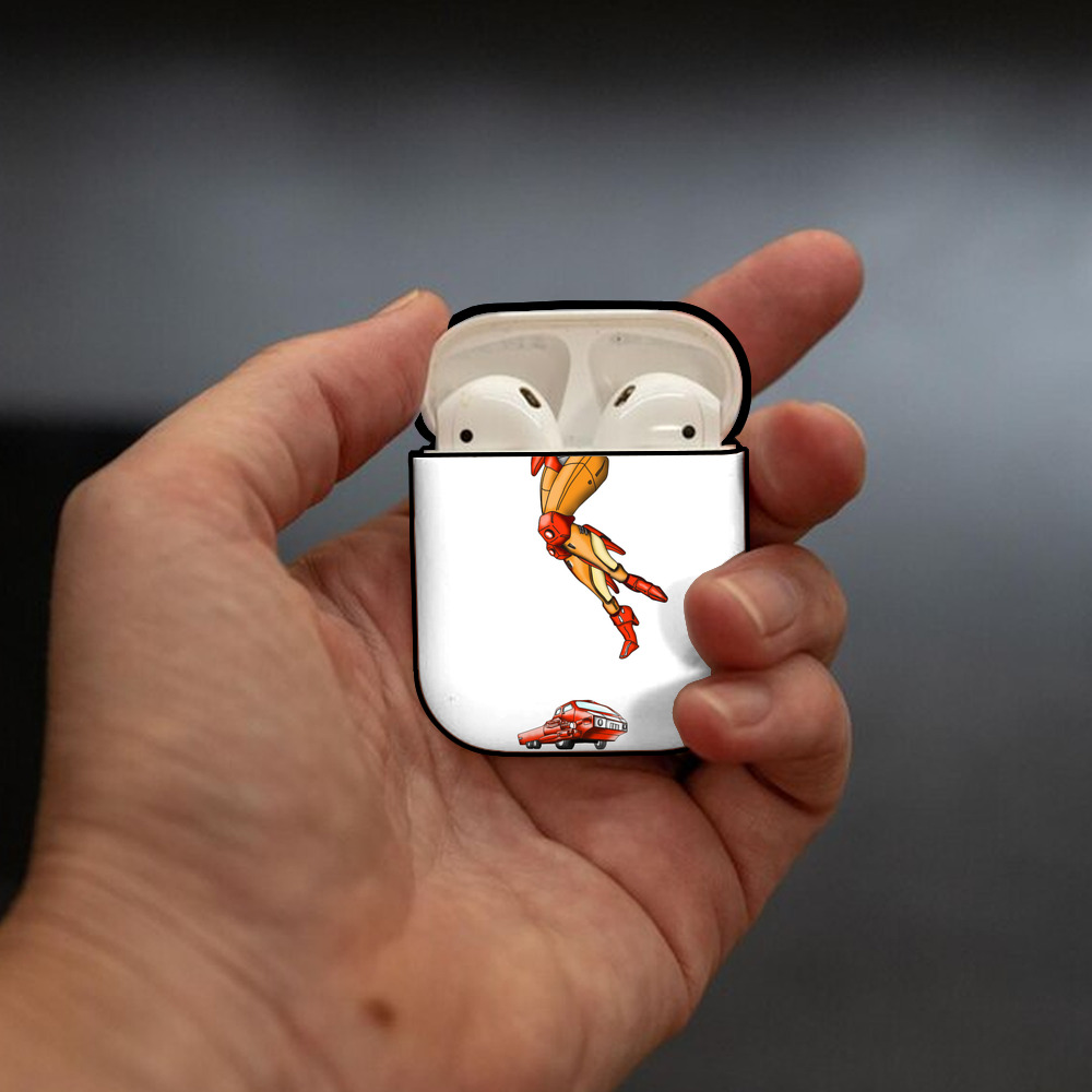  AirPods 第2世代保護ケース ハードシェル ブラック 耐衝撃・防指紋・カラビナ付き