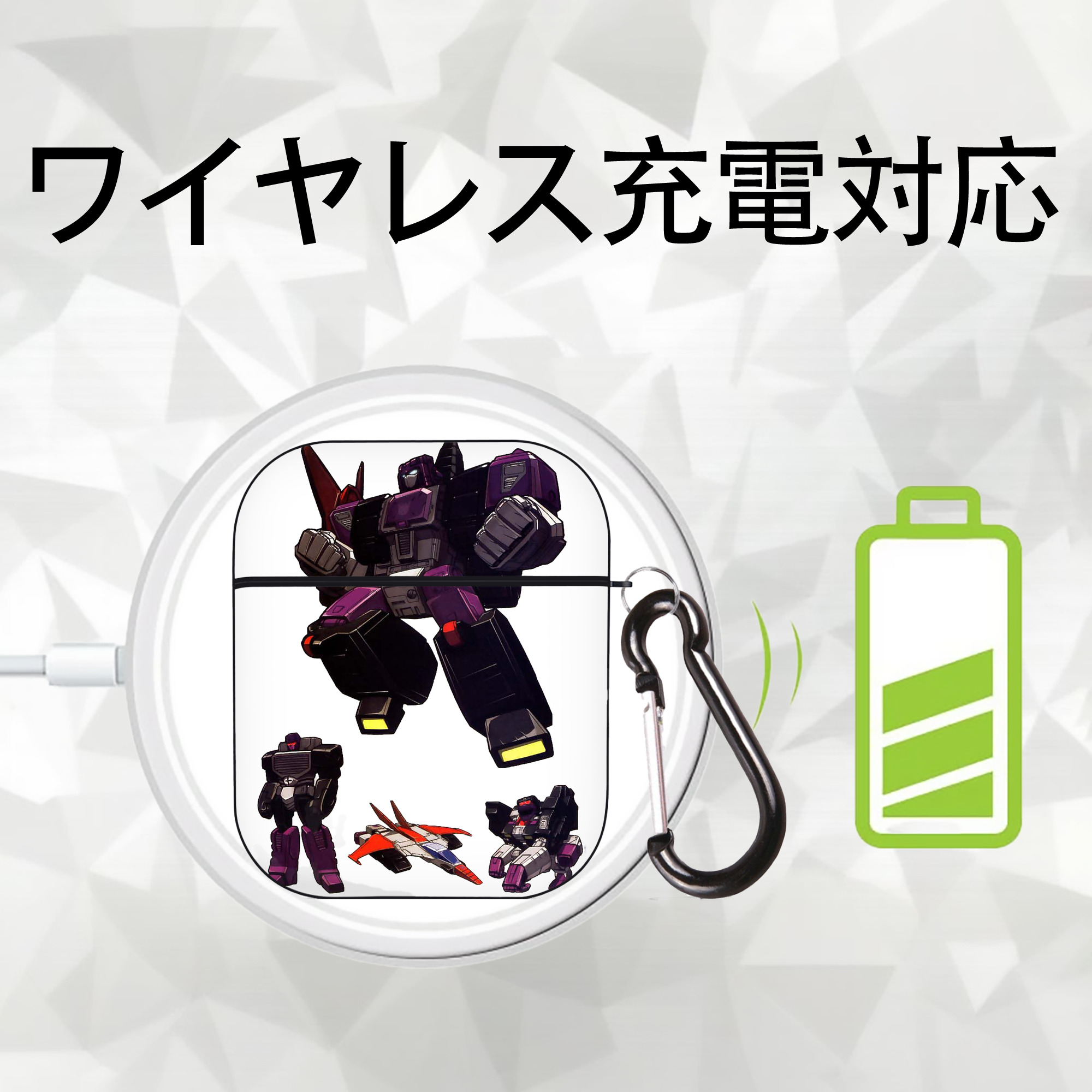  AirPods 第2世代保護ケース ハードシェル ブラック 耐衝撃・防指紋・カラビナ付き