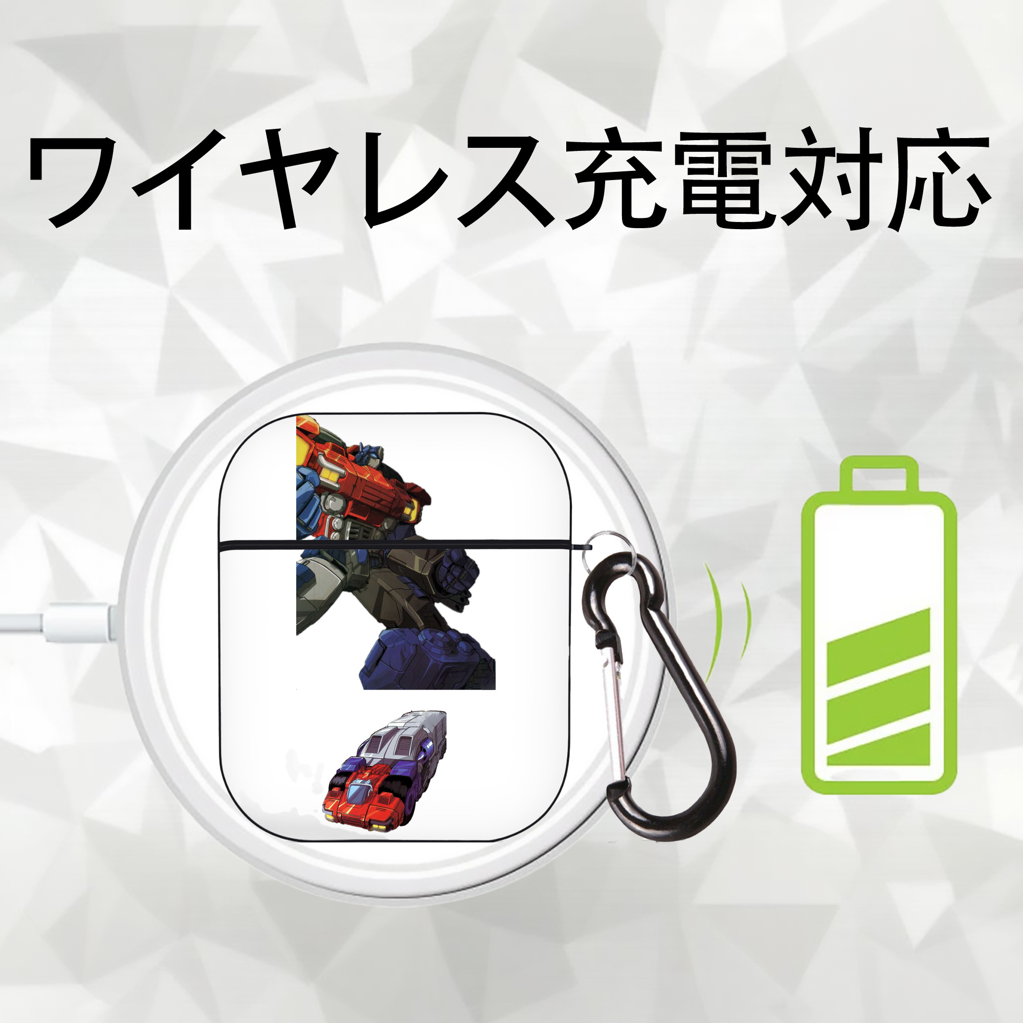  AirPods 第2世代保護ケース ハードシェル ブラック 耐衝撃・防指紋・カラビナ付き