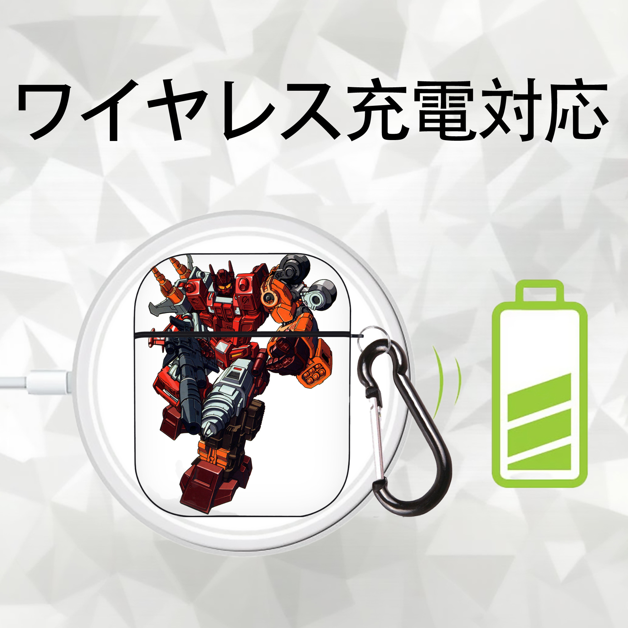  AirPods 第2世代保護ケース ハードシェル ブラック 耐衝撃・防指紋・カラビナ付き
