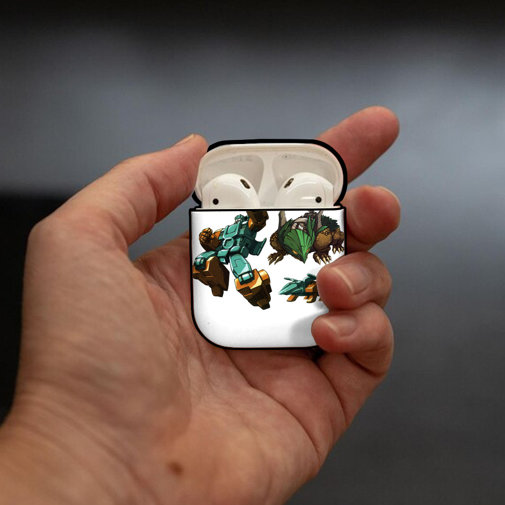  AirPods 第2世代保護ケース ハードシェル ブラック 耐衝撃・防指紋・カラビナ付き