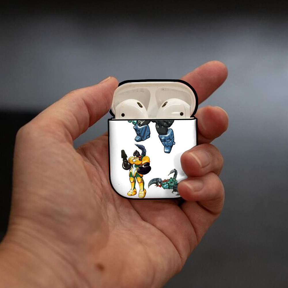  AirPods 第2世代保護ケース ハードシェル ブラック 耐衝撃・防指紋・カラビナ付き