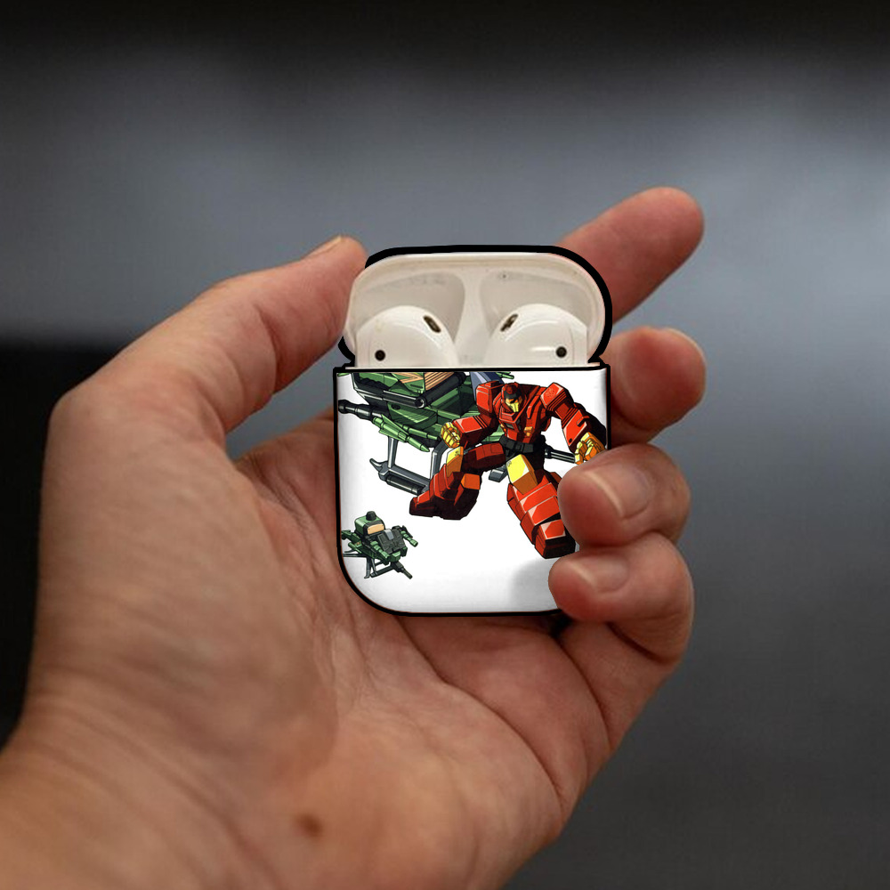  AirPods 第2世代保護ケース ハードシェル ブラック 耐衝撃・防指紋・カラビナ付き