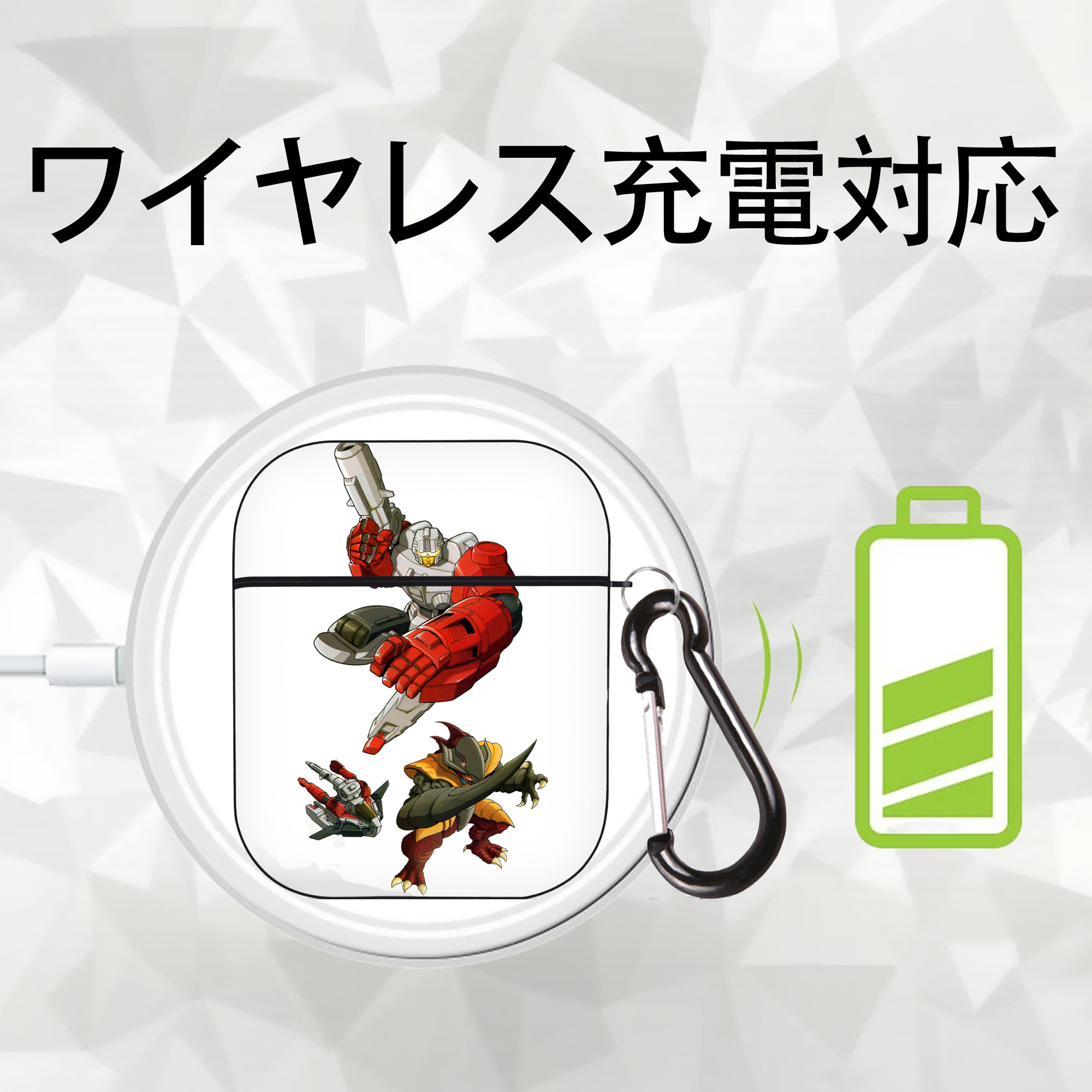  AirPods 第2世代保護ケース ハードシェル ブラック 耐衝撃・防指紋・カラビナ付き