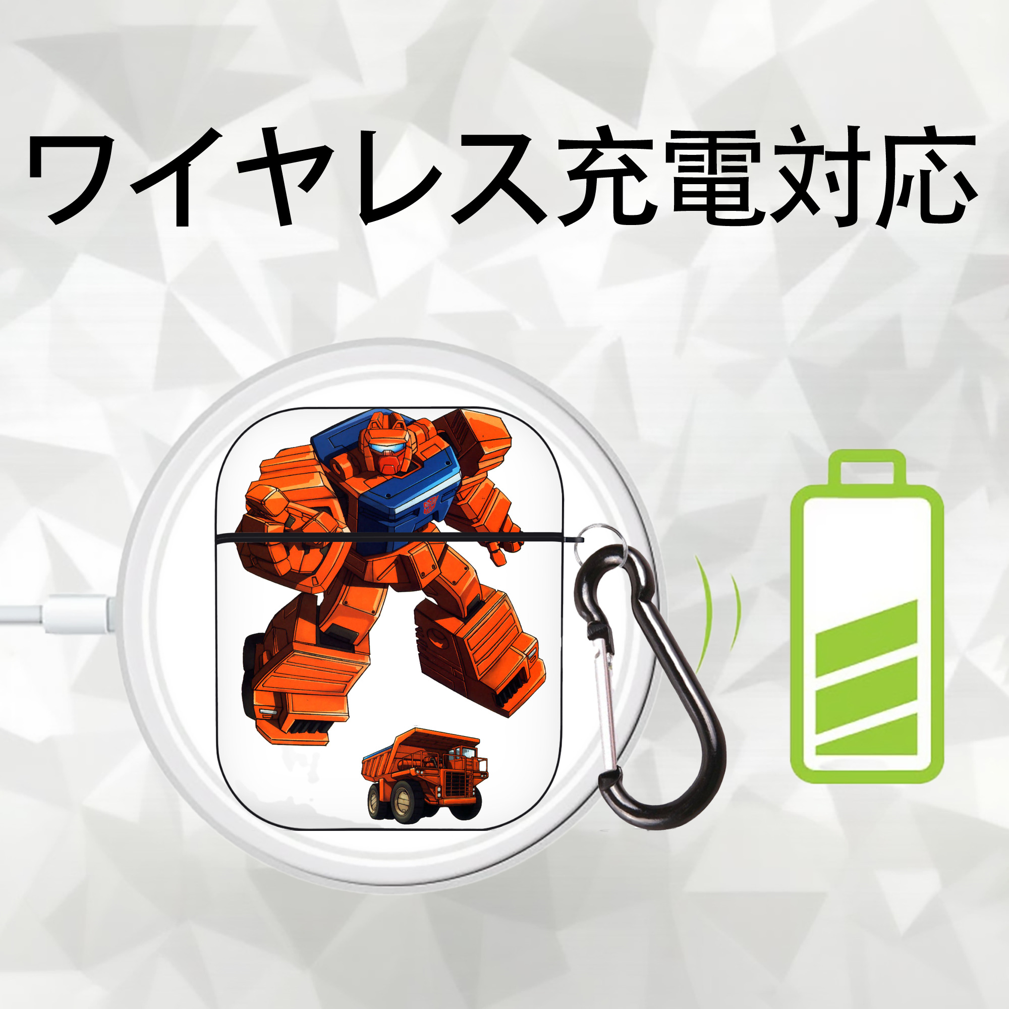  AirPods 第2世代保護ケース ハードシェル ブラック 耐衝撃・防指紋・カラビナ付き