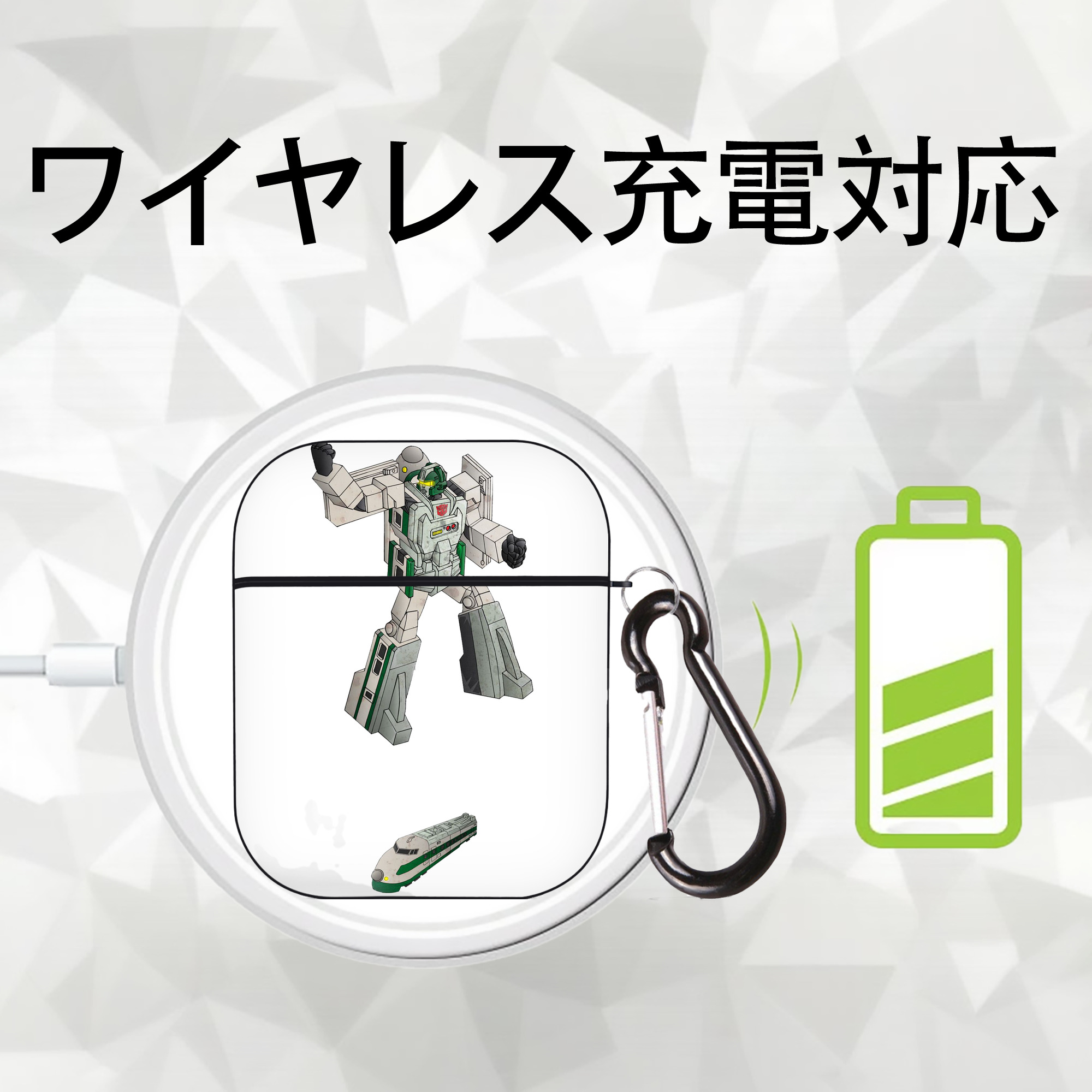  AirPods 第2世代保護ケース ハードシェル ブラック 耐衝撃・防指紋・カラビナ付き