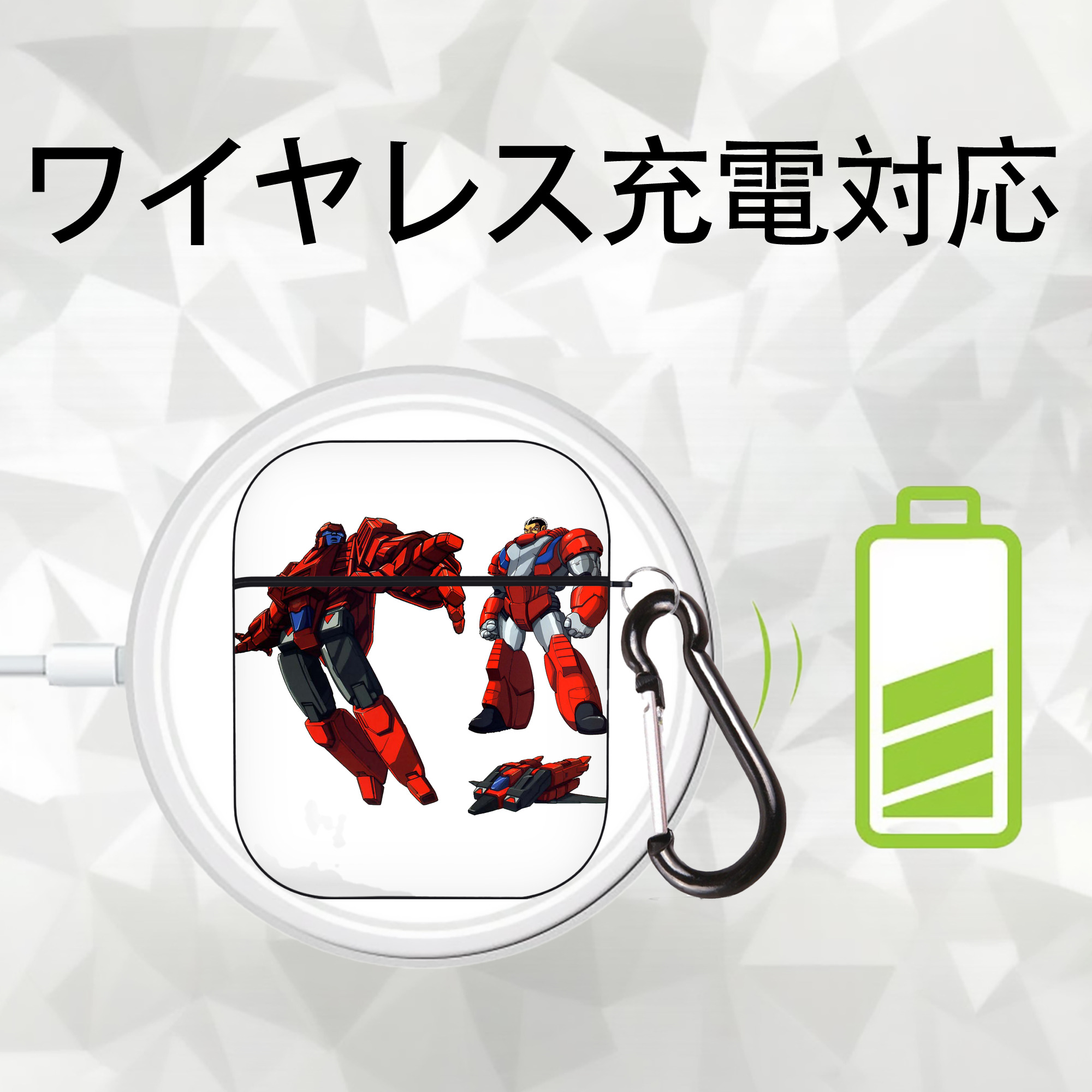  AirPods 第2世代保護ケース ハードシェル ブラック 耐衝撃・防指紋・カラビナ付き