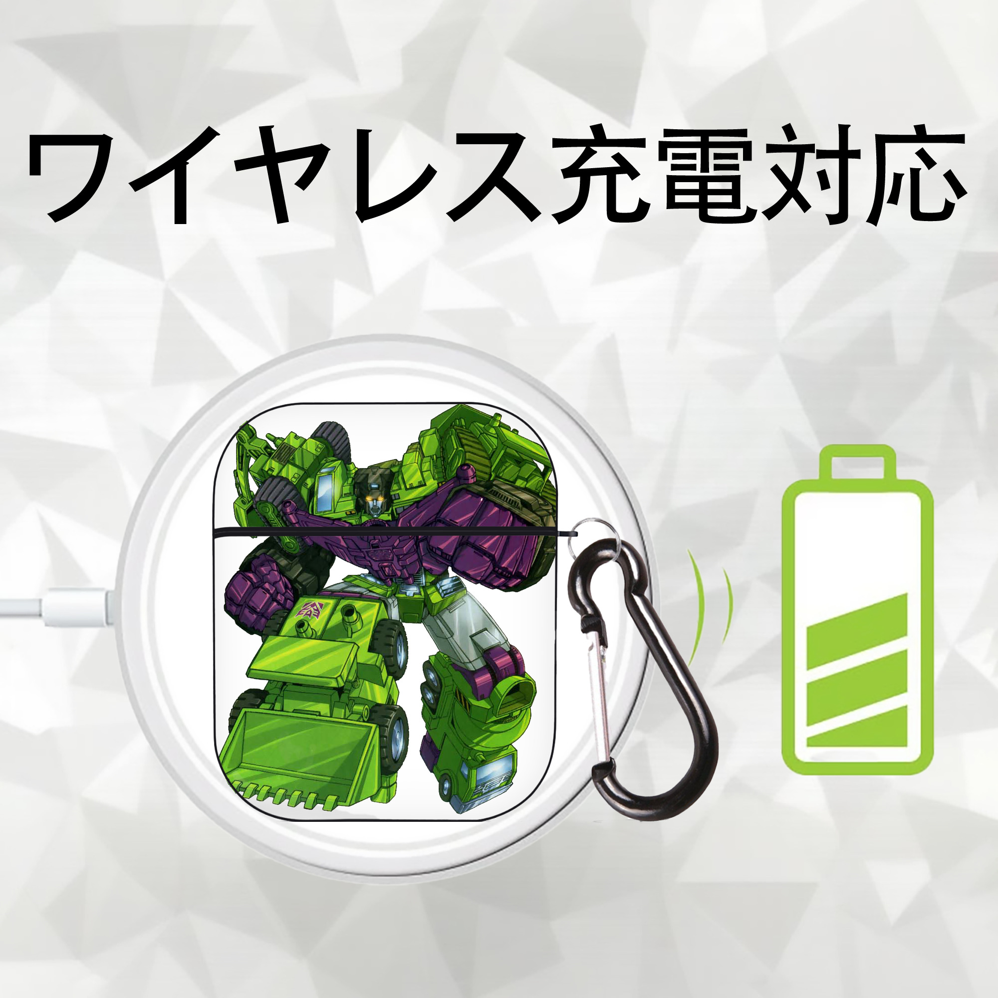  AirPods 第2世代保護ケース ハードシェル ブラック 耐衝撃・防指紋・カラビナ付き
